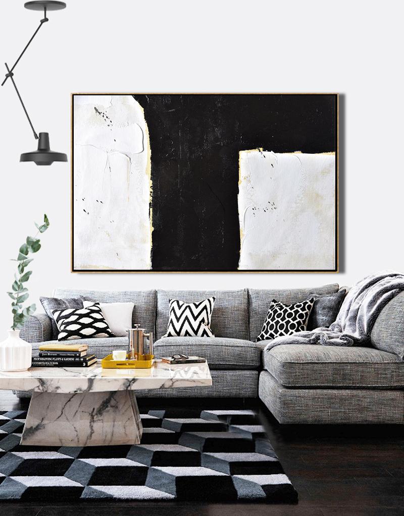 Horizontal Palette Knife Minimalist Art #C36Z